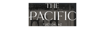 Image of a sign reading "THE PACIFIC TUCSON, AZ" with two bar stools in the background.